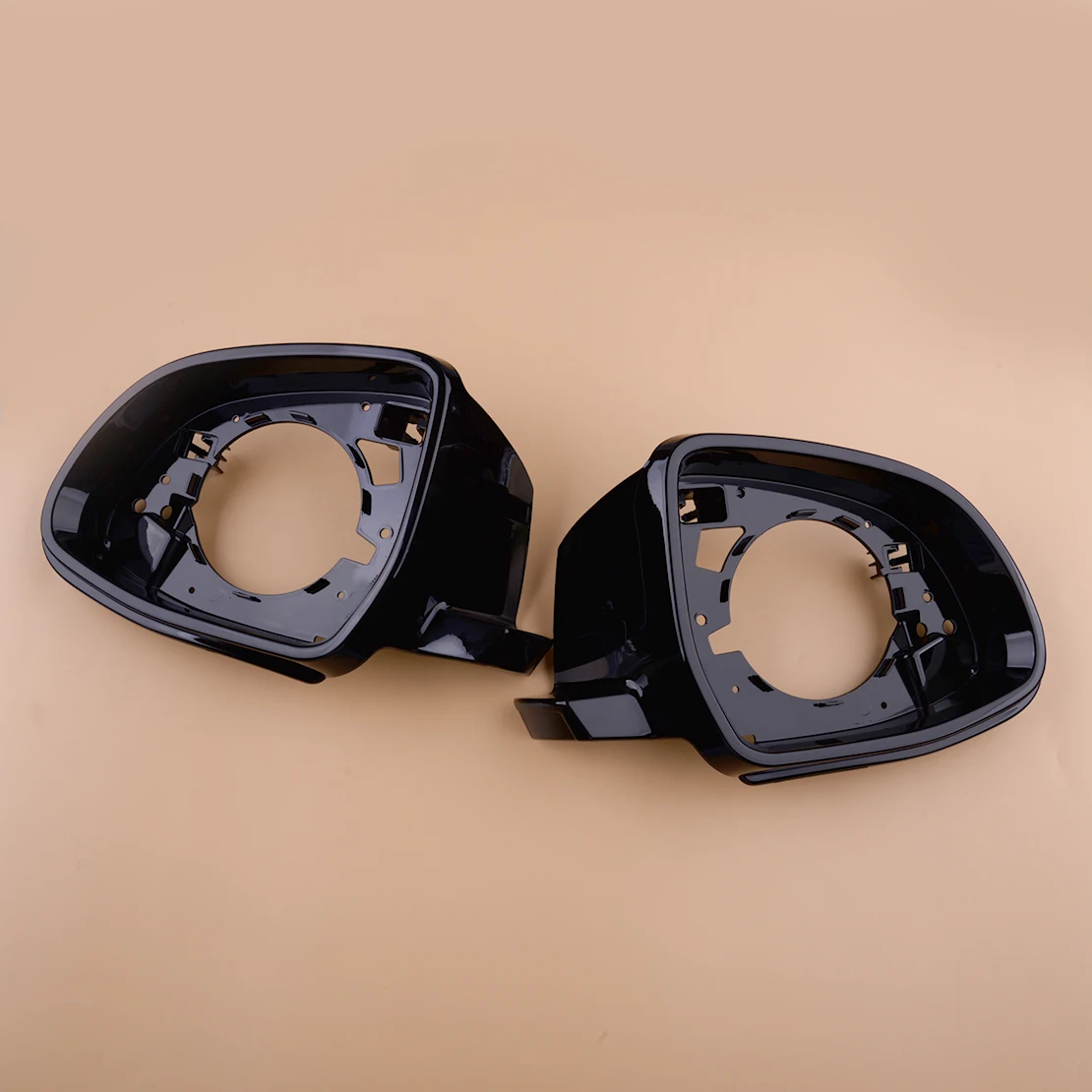 

1 Pair Glossy Black Left Right Rearview Door Side Mirror Housing Frame Trim Fit for BMW X3 F25 X5 F15 X4 F26 X6 F16 2015-2017