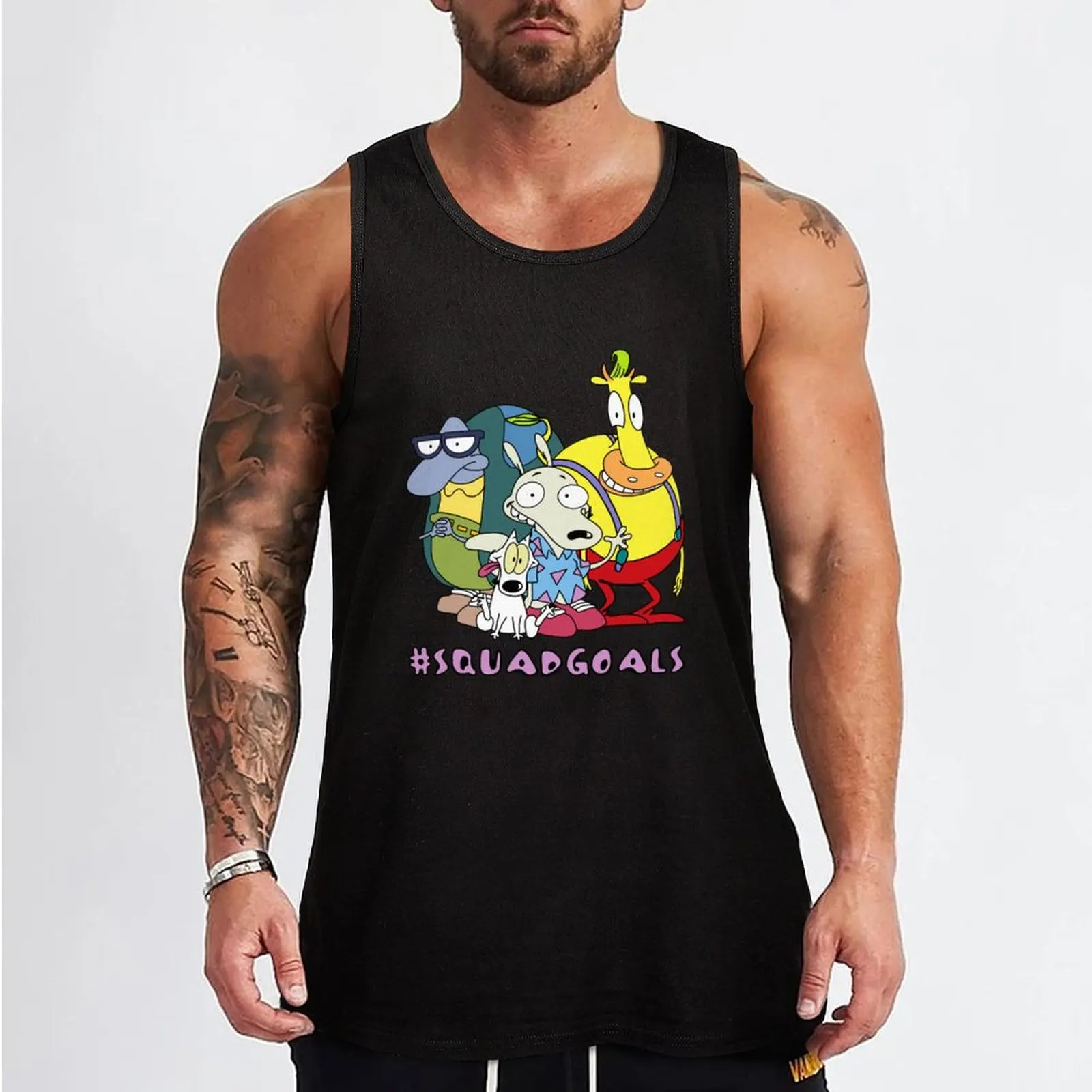 Rocko's Modern Life - #SQUADGOALS Tank Top gym training accessories sleeveless t-shirts for men