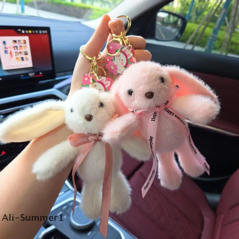 【E】 Chaveiro de pelúcia de coelho fofo, pingente de boneca Bonnie fofo para mochila e bolsa, presente de brinquedo de pelúcia macio