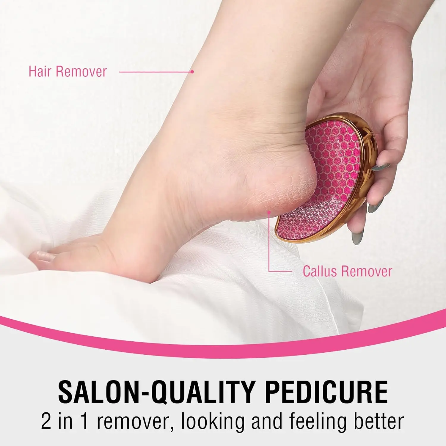 1 PC Premium NANO Glass Heel Scraper ฟุตอาบน้ําเท้า Scrubber Pedicure Dead Skin Remover อาบน้ํา Care CrystalTreat ผมเครื่องมือ