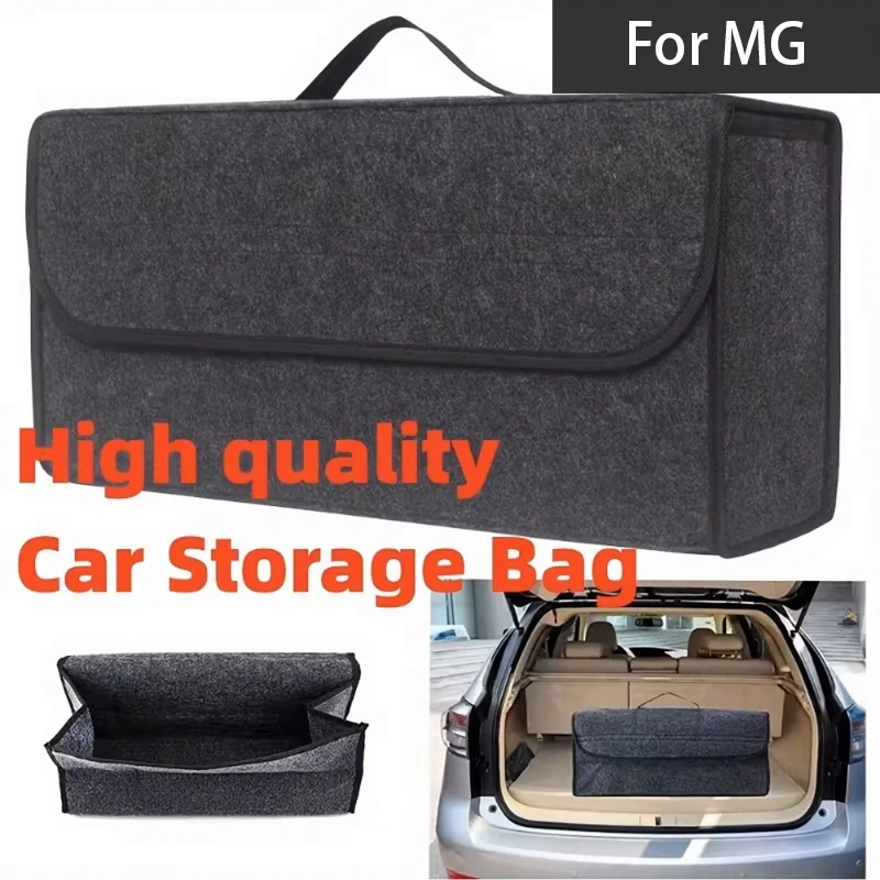 Car Organizer Bag Auto Felt Cloth Trunk Foldable Stowing Storage Tools For MG HS 2022 ZST ZS MG3 MG5 MG6 MG7 GT GS Hector ZX EZS 