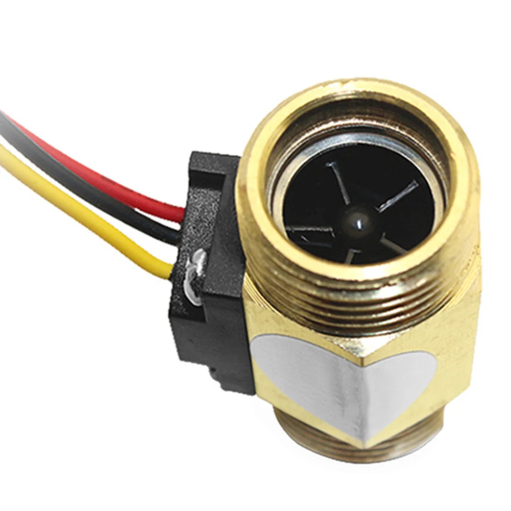 Hall Effect Switch Water Flow Sensor Industrial Automation DN15mm G1 2 Three-wire Connection Hall Effect Sensing