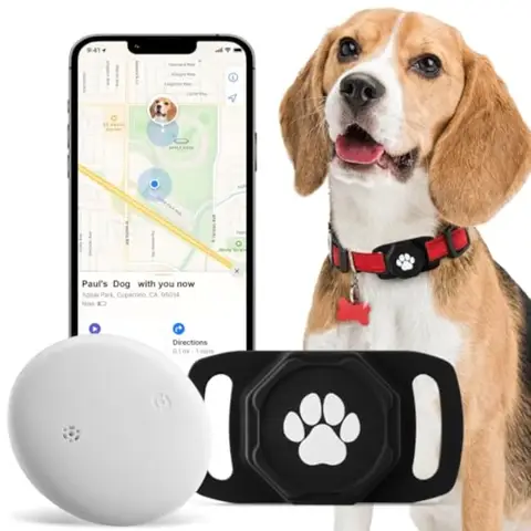 Smart Pet Tracker for Collar - Dog Trackers Pet Location Tracker with Holder, No Monthly Fee, Compatible with Apple Airtag Find