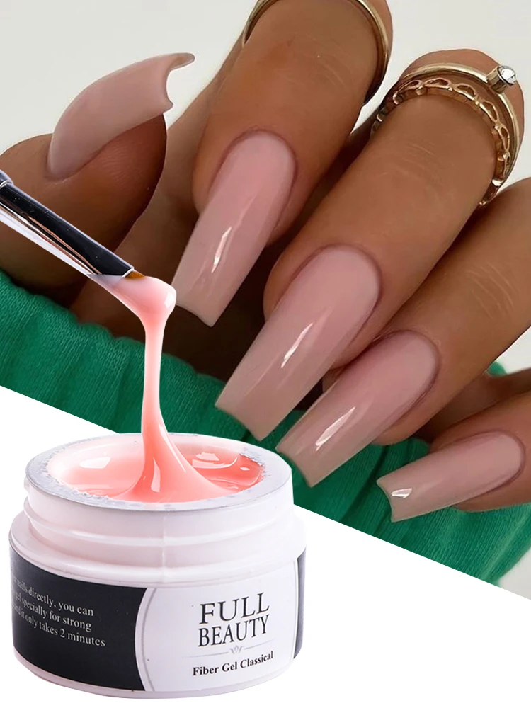 15ml Poly-Acryl Nagelverlängerungsgel in Nude-Rosa, Weiß und Transparent, Aufbaugel für Französische Maniküre und Nagelverlängerung