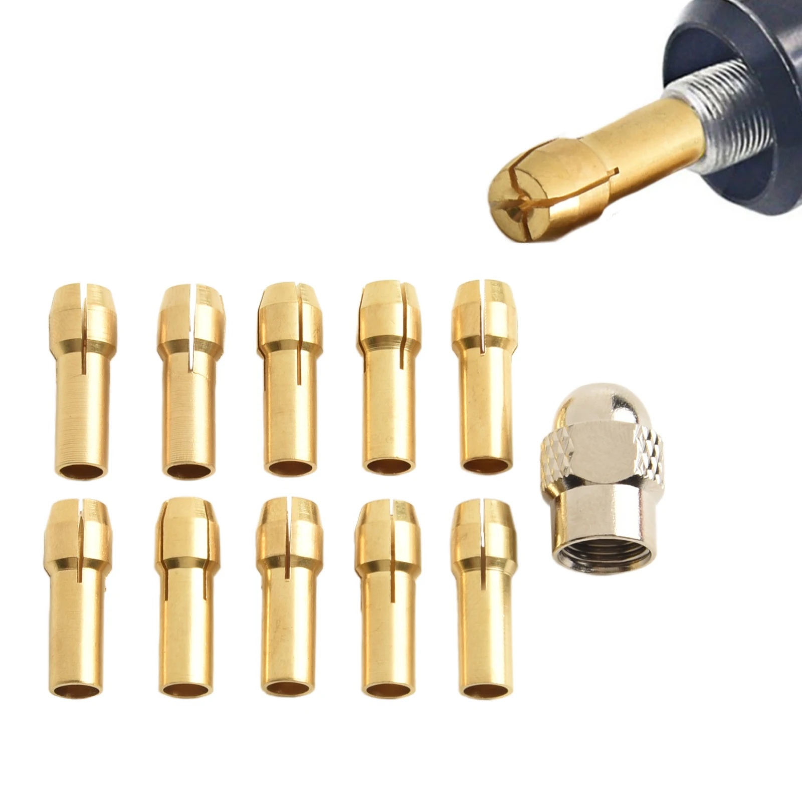 DIY Projects Brass Collet Chuck Collet Chuck Set Efficient Fastening Method Long-lasting Performance For Drill Bits