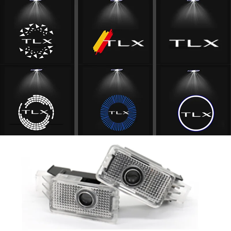 2Pcs Car LED Door Welcome Logo Lights for Acura TLX 2015 2016 2017 2018 2019 Courtesy Projector Ghost Shadow Lamps Accessories