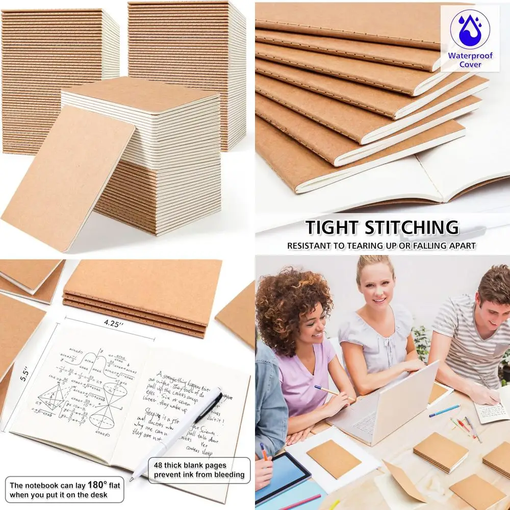 

Блокноты А6 без линовки, мини-блокноты для рисования на 48 страниц для детей, студентов, канцелярские товары, коричневые