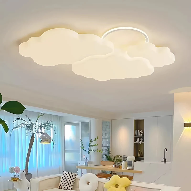 

Living Room Bedroom Cloud Ceiling Lamps Cream Style Children's Room Lamp Modern Warm Baby Room Boy Girl Bedroom Ceiling Lights