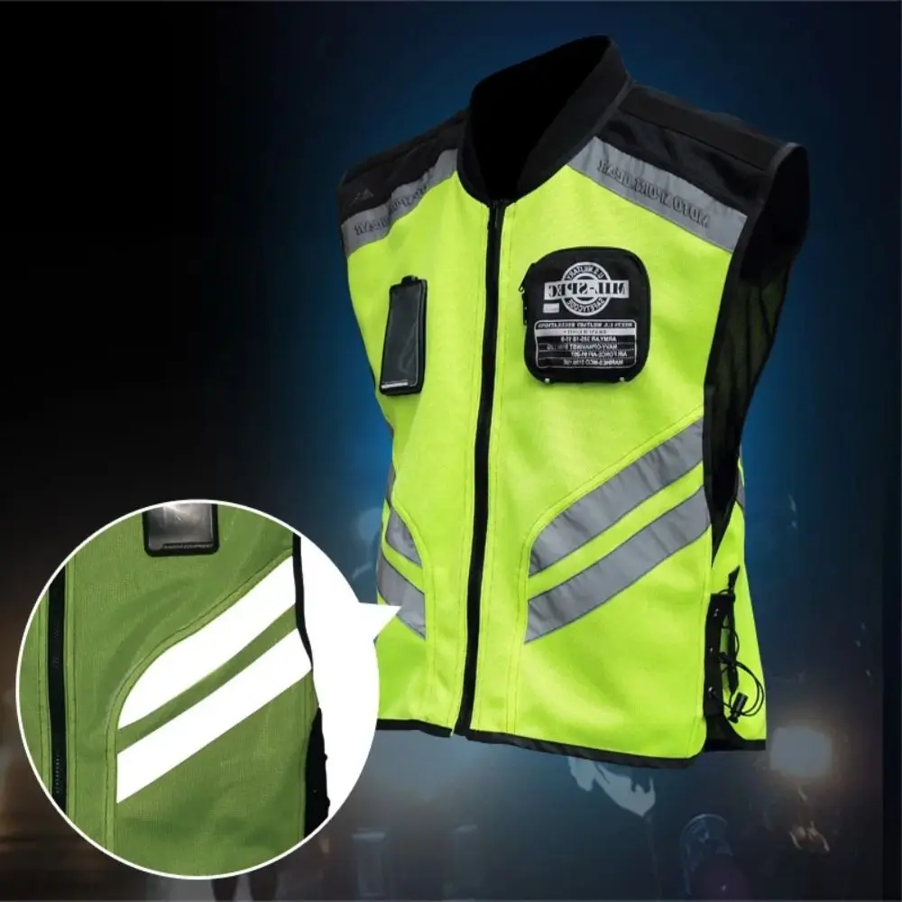 Abrigo de seguridad de advertencia de alta visibilidad, chaleco reflectante transpirable resistente al desgaste, chaqueta profesional ligera para motocicleta, tráfico