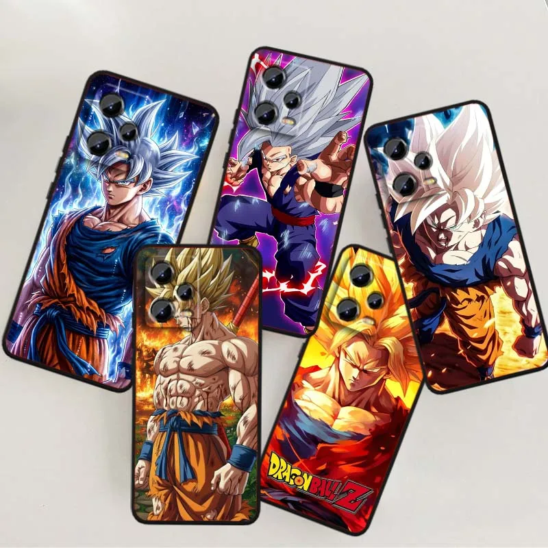 

Fashion Art Dragon Ball Hero Phone Case For Xiaomi Redmi Note 14 13 12 12S 11E 11 11S 11T Pro Plus 4G 5G Black Soft TPU