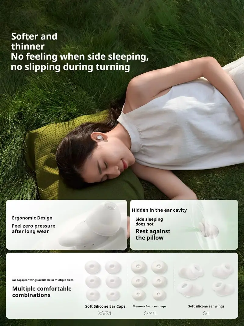 مبيعات جديدة Soundcore Sleep A30 D1301 ANC سماعات لاسلكية سماعات أذن عالية التردد للحد من الضوضاء سدادات أذن صغيرة 800 مللي أمبير في الأذن