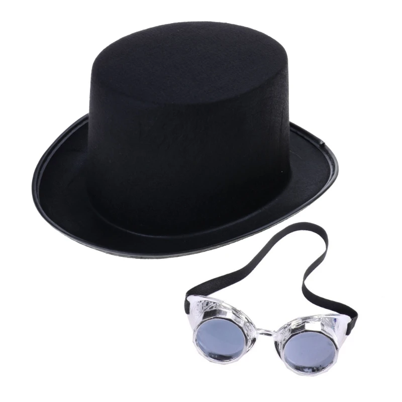 Steampunk chapeau haut forme en verre pour hommes Steampunk hommes chapeau Gay chapeau Gay fête Performance Costume