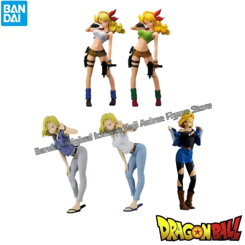 

In Stock Bandai Original Box Garage Kit Dragon Ball Bulma Android 18 Anime Characters Collectible Original Action Figure Statue