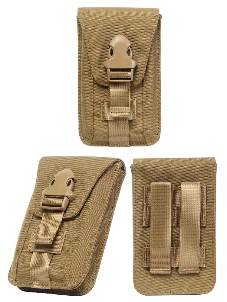 

Tactical Double Layer Phone Pouch Outdoor Power Bank Holder Case Nylon Hand Bag Fanny Card Purse Pack Molle Belt Waist Pocket