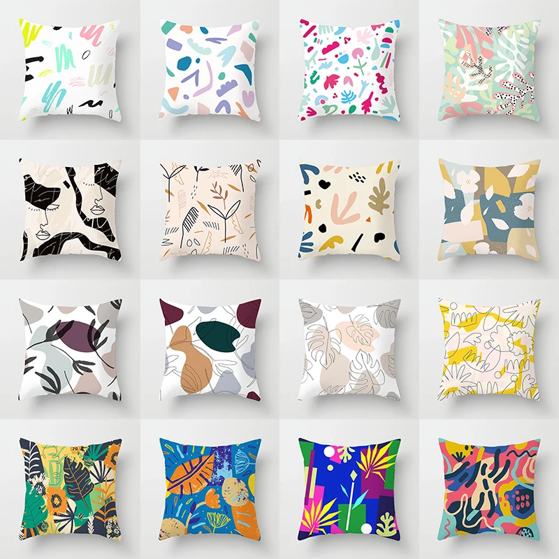 

Matisse Series Cushion Covers Simple Line Drawing Polyester Pillow Case Sofa Home Decor Abstract Art Painting Throw Pillowcase