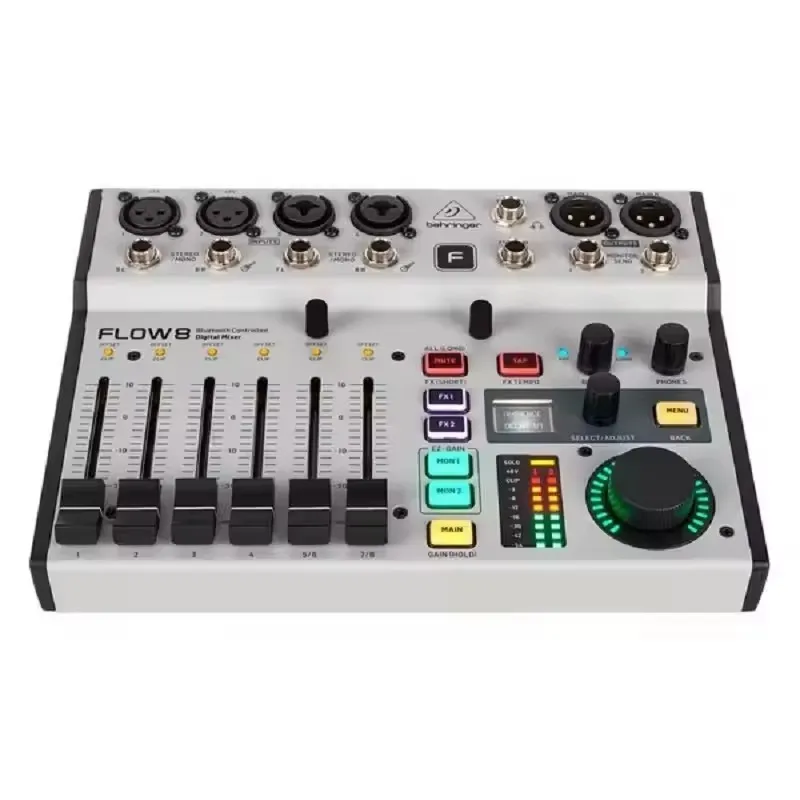 Behringer FLOW 8 FLOW8 Digital Mixer with Bluetooth Audio Control 10x2 USB Audio Interface Two MIDAS-Designed Mic Preamps