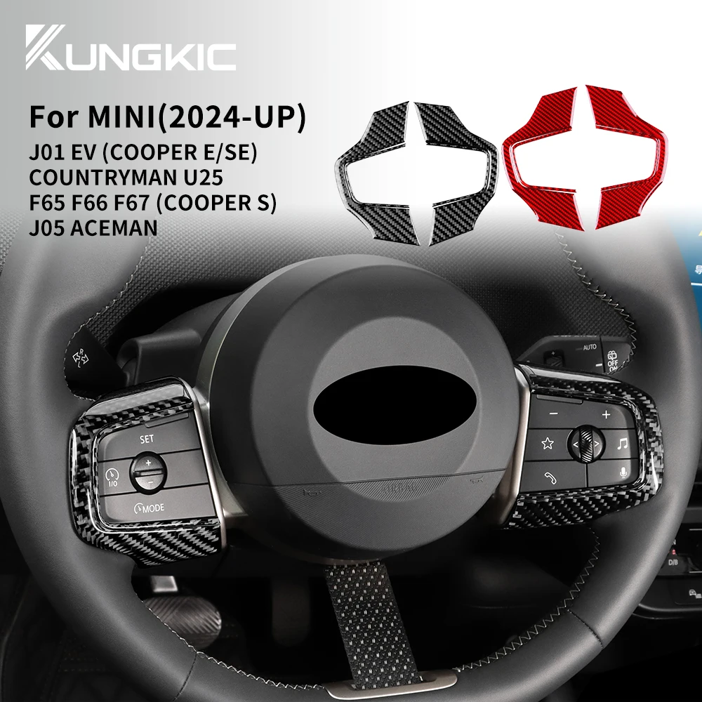 Steering Wheel Button Frame Sticker for MINI Countryman U25 Cooper S F65 F66 F67 Electric J01 J05 Aceman Cooper E SE 2024 2025