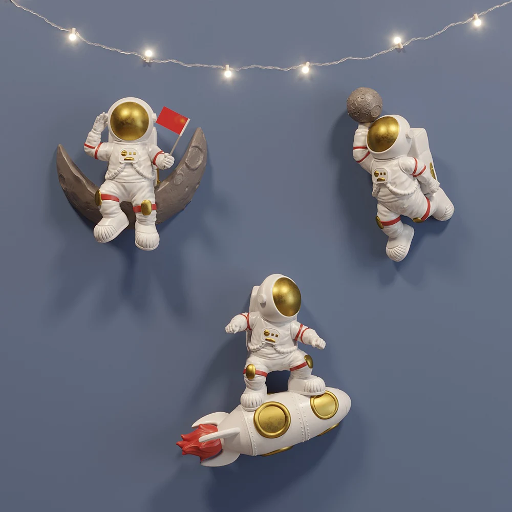 Resin Astronaut Wall Decoration Creative Minimalist Design Modern Simple Home Kitchen Porch Ornaments Lovely Wall Decor Gifts