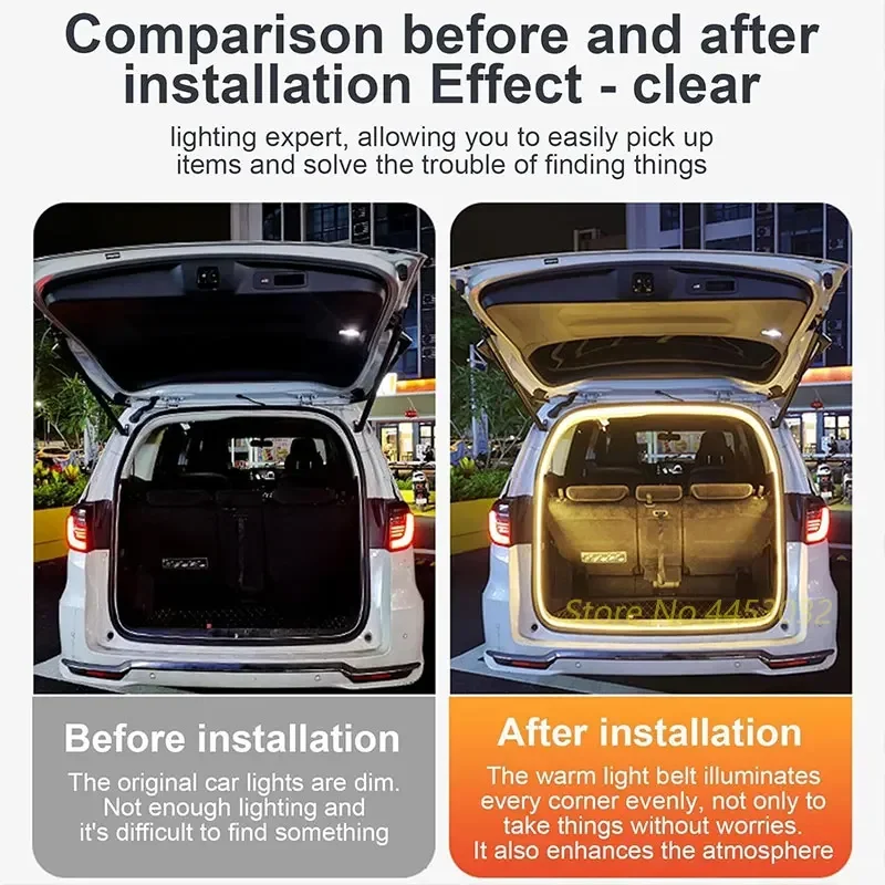 لأودي Q7 4L 2006-2015 سيارة جذع LED مصباح لتهيئة الجو قطاع عدة سهلة التركيب مشرق الإضاءة الداخلية 157 بوصة 12 فولت