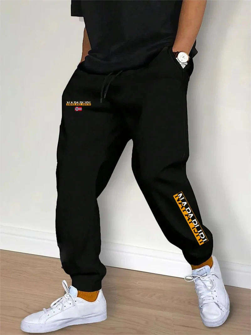 Fall and Winter Fashion Casual Printed Jogging Pants Men's Gym Pants Tight Outdoor Sports Pants Running Pants Men's Pants