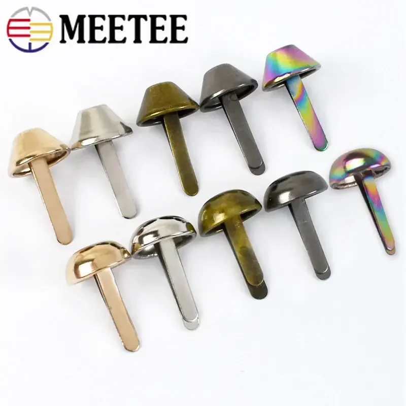 50/100Pcs 10/12/15mm Metal Bag Two-legged Nails Rivet Buckles Handbag Decorative Clasps DIY Leather Luggage Hardware Accessories