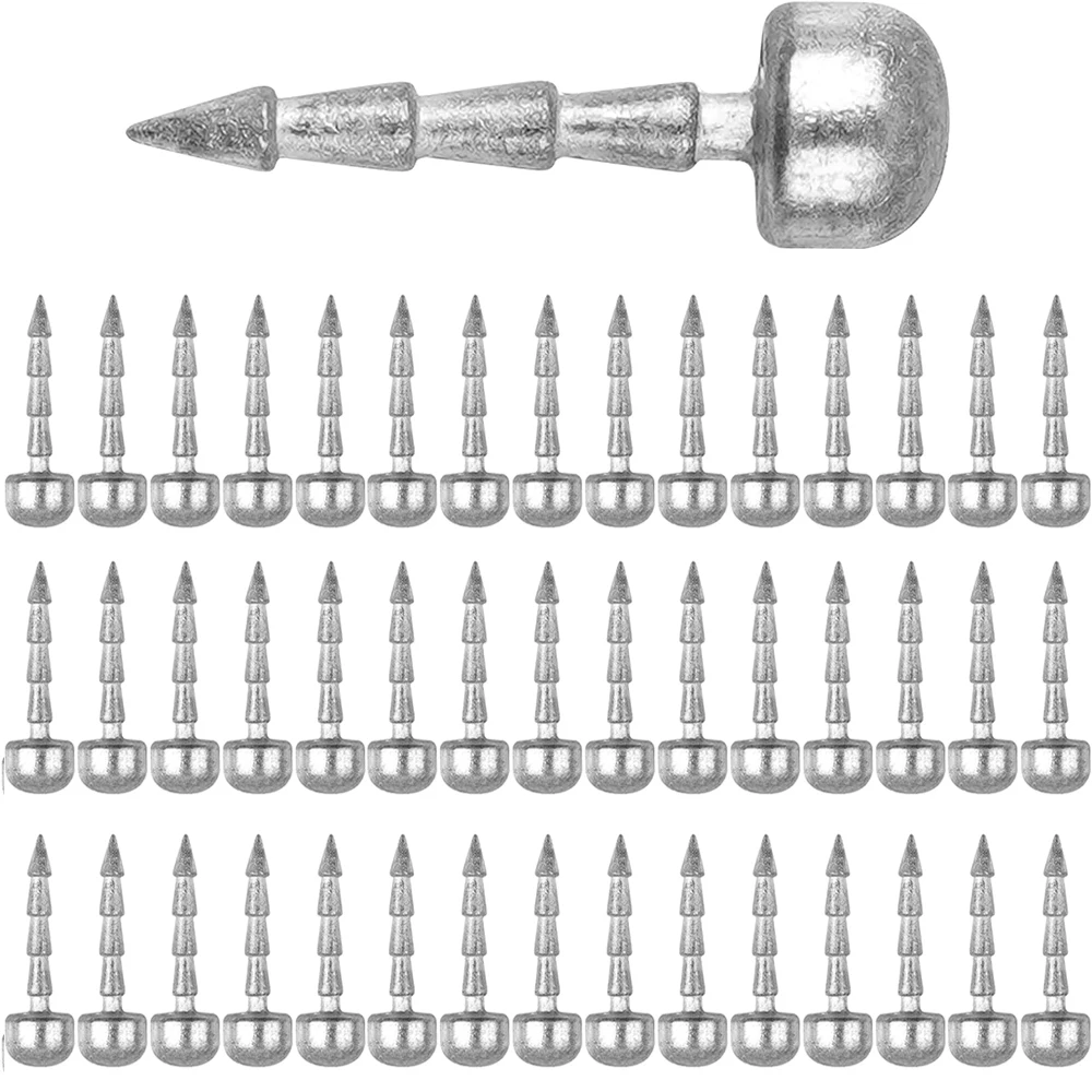 60Pcs Fishing Nail Weights Kit Neko Rig Weights Insert Pencil Nail Sinkers Fishing Weights for Bass Fishing Soft Plastic Lures
