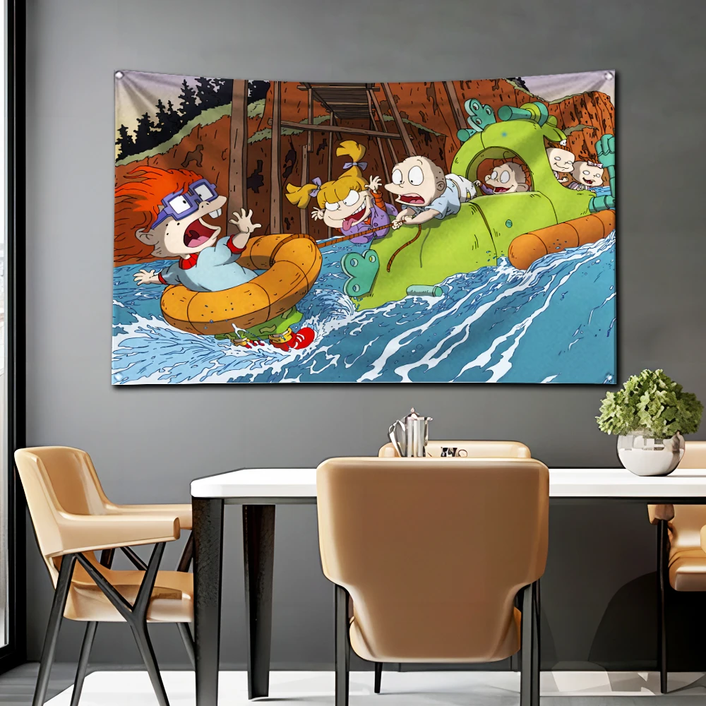 3x5 Ft Cartoon Amine Rugrat Flag Polyester Digital Printing Banner for living room bedroom Wall Art Out Door Decoration With