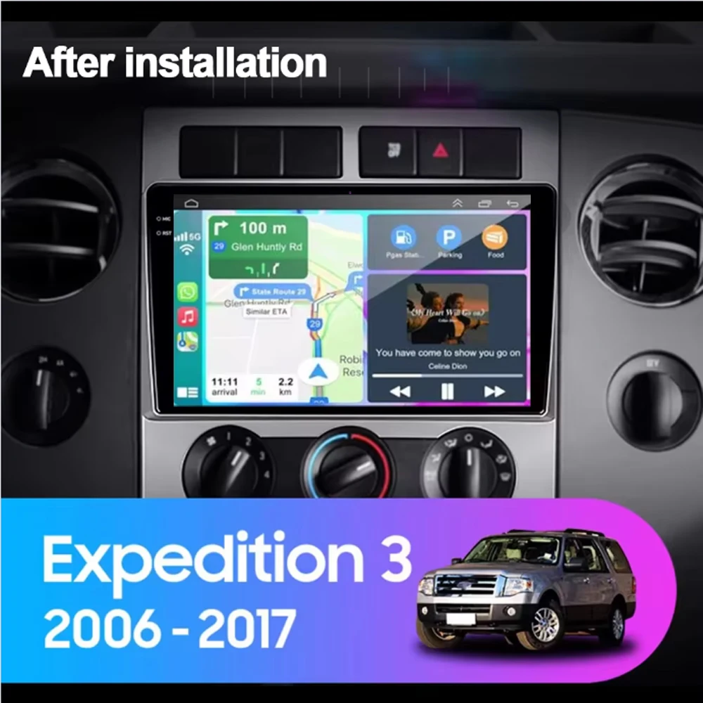 Android 16 For Ford Expedition 3 2006 - 2017 Car Radio Multimedia Video Player Navigation GPS 5G WIFI Android Auto 4G No 2Din