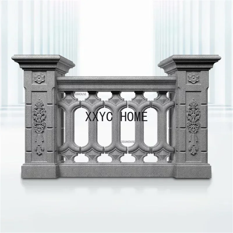 

European Garden Backyard Privacy Fence Roman Column Cast-in-place Railing Mold Balcony Fence Outdoor Villa Cement Pillar Mold Z