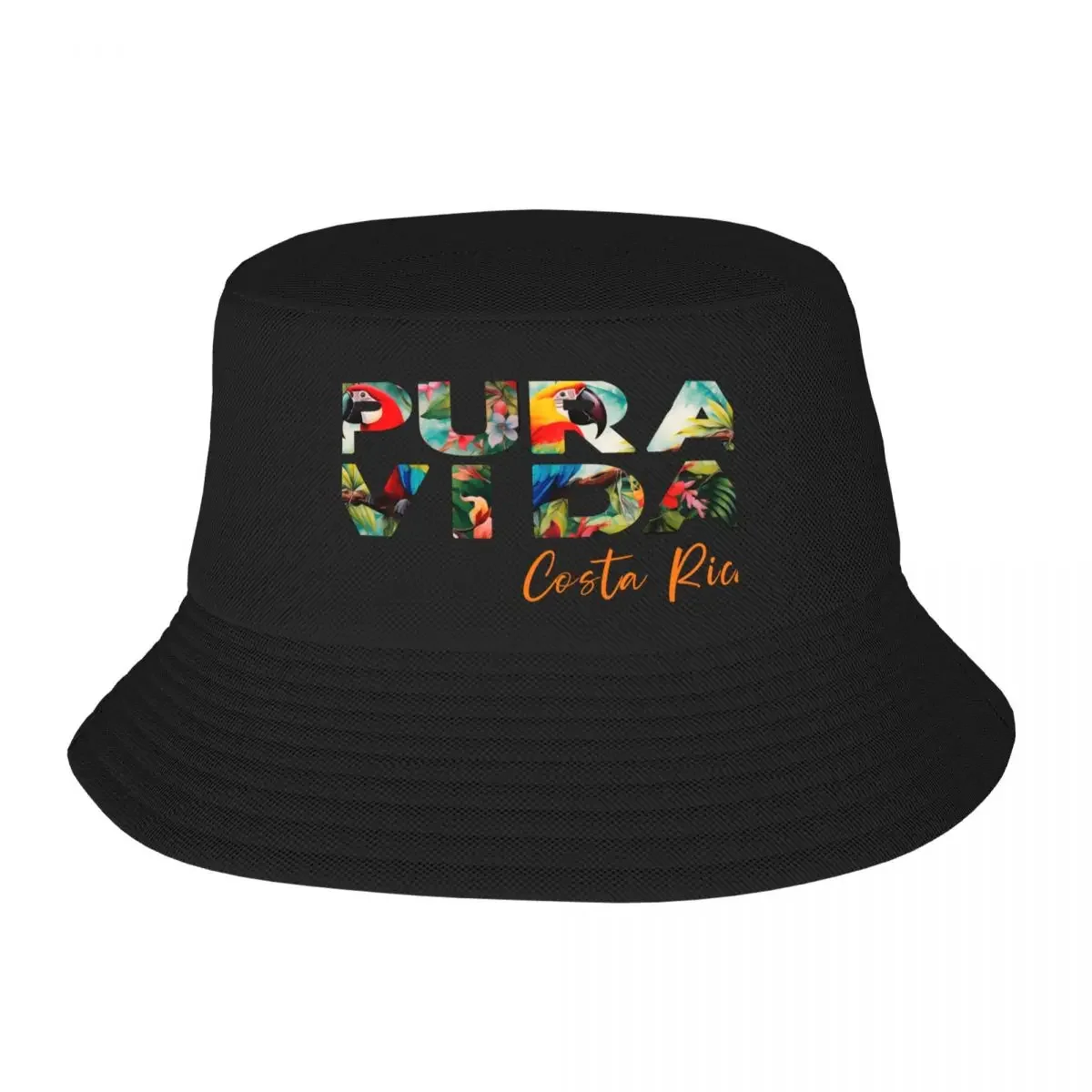 

Pura Vida Costa Rica Saying Bucket Hat dad hat Luxury Man Hat Baseball Cap Sunhat Golf Men Women's