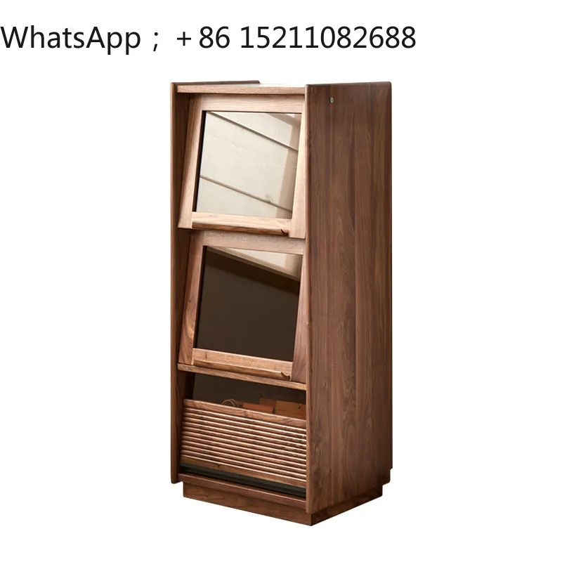 SCY ash wood TV side cabinet chest cabinet living room light luxury sofa drawer storage cabinet