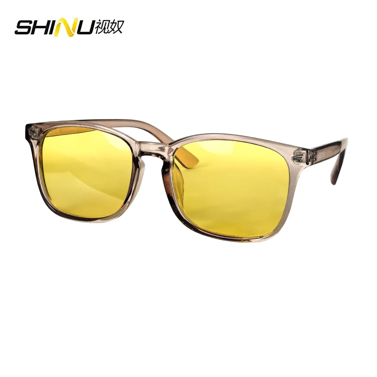 SHINU Night Vision Glasses Car Driving Glasses Polarized Yellow Lens Goggles See Clear Day Night Square Glasses - Image 2