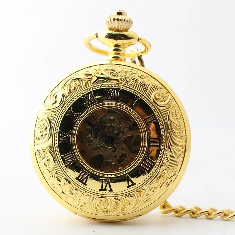 Unique Personality Charm Pocket Watches Vintage Steampunk Mechanical Automatic Pocket&Fob Chain Watches карманные часы