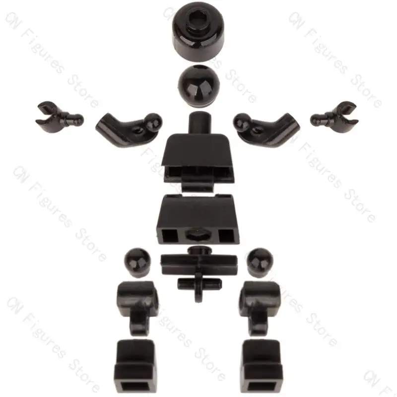 Combinaison de figurines d'action à tête mobile, taille, jambes courbées, blocs de construction compatibles, accessoires MOC, jouet d'arme pour enfants