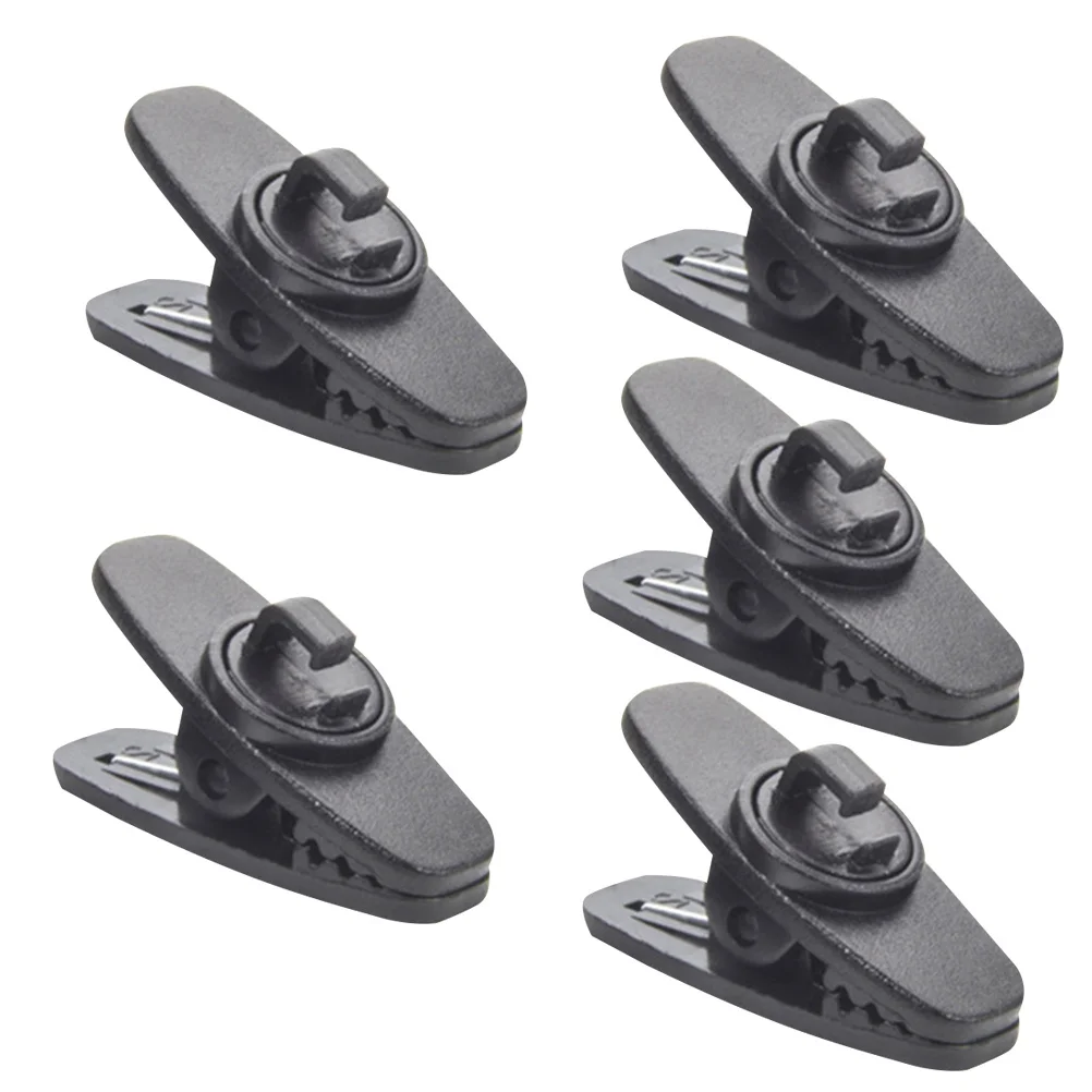 Abrazaderas giratorias ajustables para auriculares, Material fuerte que se adapta a cualquier configuración, instalación rápida para auriculares pesados, color negro, 5 uds.