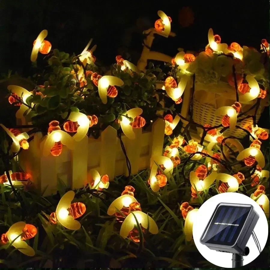 20 LED-Kristallkugel-Solar-Lichterketten für den Außenbereich, wasserdicht, mit 8 Modi für Garten, Baum, Terrasse, Party, Weihnachtsdekoration