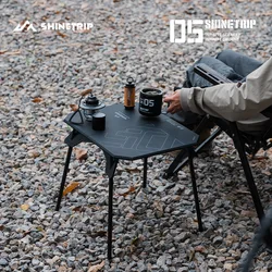 ShineTrip Outdoor Camping Tactics Table Aluminum Alloy Dual Purpose Folding Table Portable Picnic Hiking Table Camp Furnishings