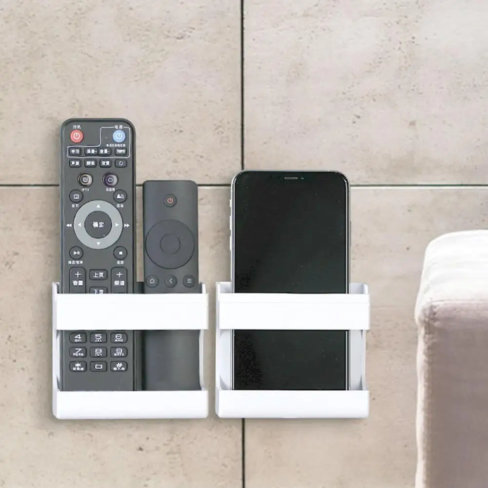 Remote Control Bracket Heavy Duty Remote Control Rack No Drilling Space-saving Practical Self-Adhesive Media Storage Box Case