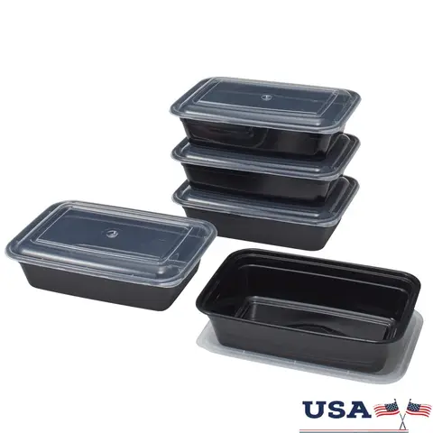 10 Pack Meal Prep Food Storage Containers Stackable Microwave Dishwasher Safe BPA Free Lunch Containers with Clear Lids Modular