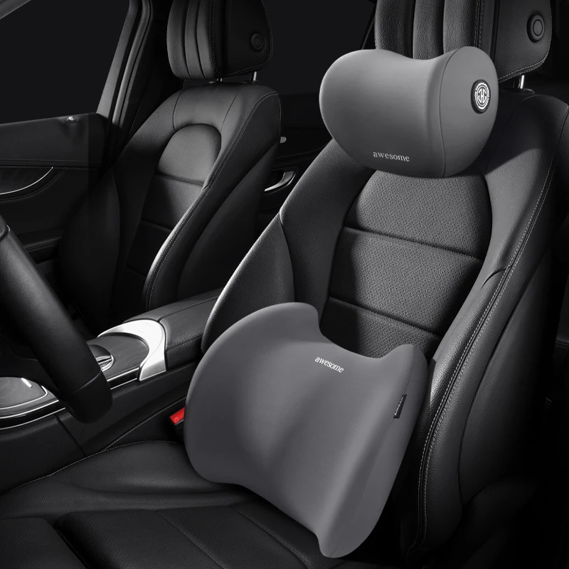 Car Pillow Memory Foam Neck Pillow Cervical Lumbar Support Car Headrest Back Pad Back Pillow Office Car Interior Accessories