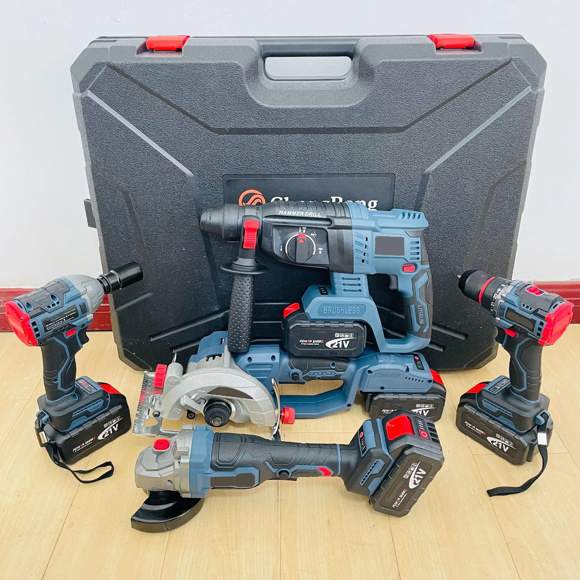 Factory OEM Support MT High Quality 4/5/6-Piece Brushless Power Tool Set Brushless Multi-Function Electric Drill Wrench Set