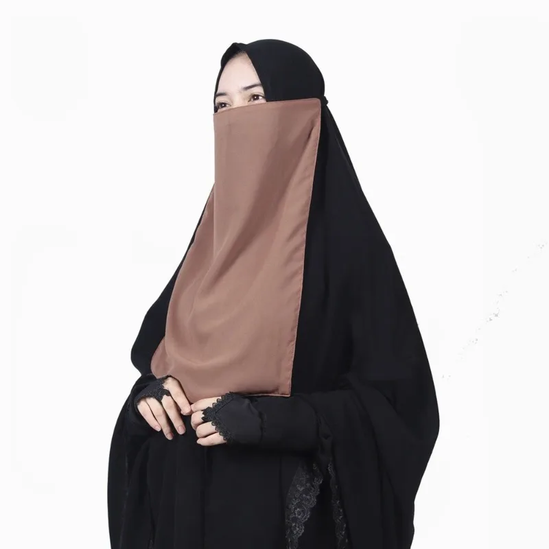 

Simple new solid color women's headscarf breathable face towel anti-sun H505