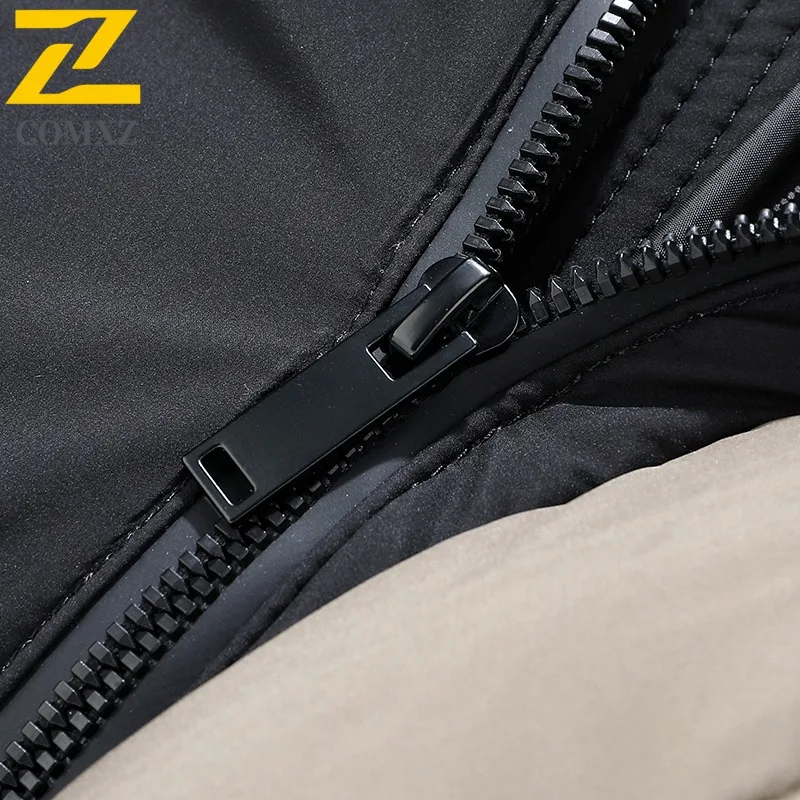 COMXZ New Puffer Coat Men Hooded Outdoor Hiking Waterproof Coat Casual Mountaineering Warm Cold Protection Mid Long Garment 2025