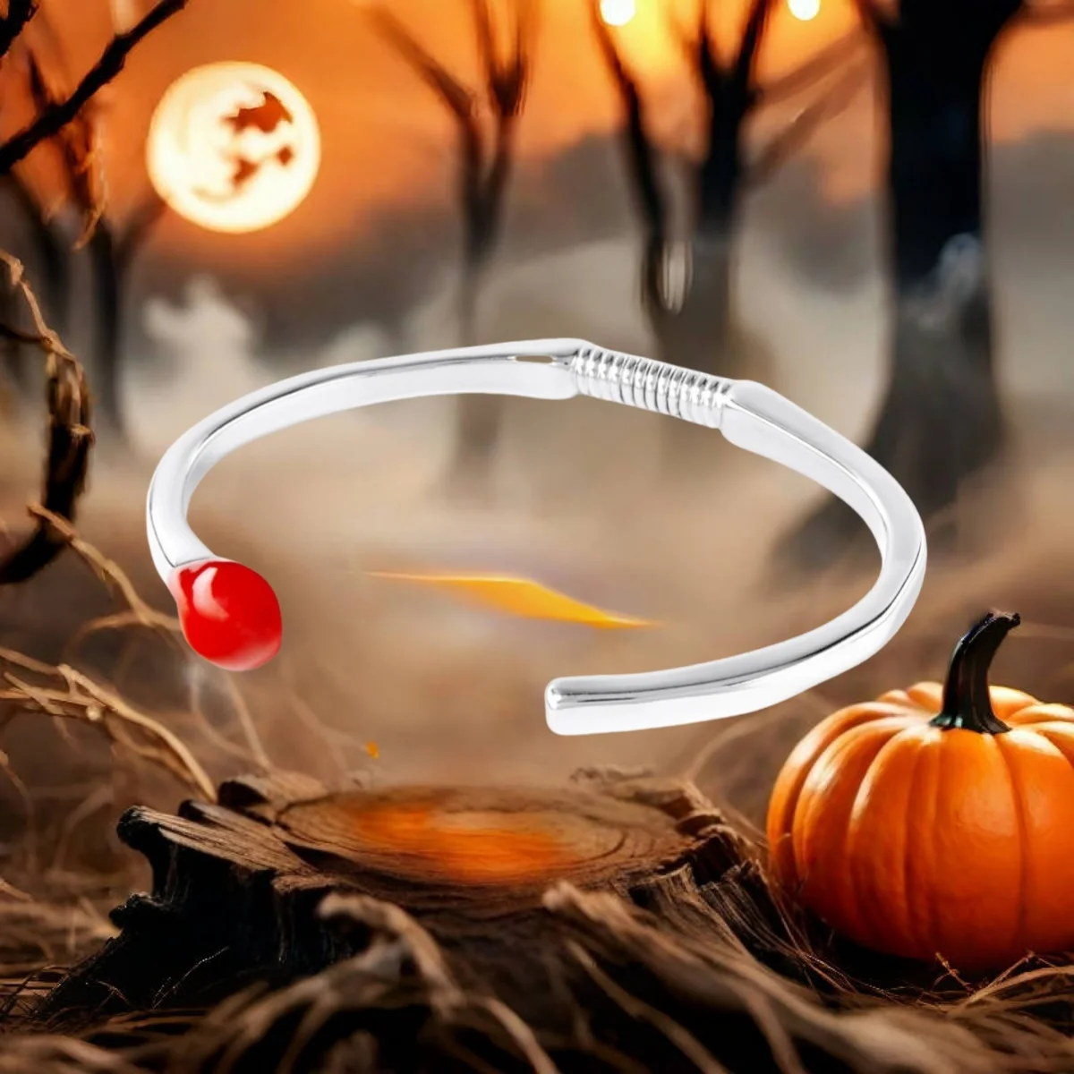

2025 UNOde50 Original New Product Silvery Simple Red Dropper Opening Bracelet Women's Fashion Party Accessories
