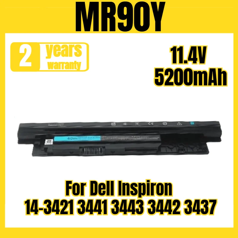 

MR90Y Laptop Battery for Dell Inspiron 14-3421 3441 3443 3442 3437 Battery, New Large Capacity 11.4V 5200mAh
