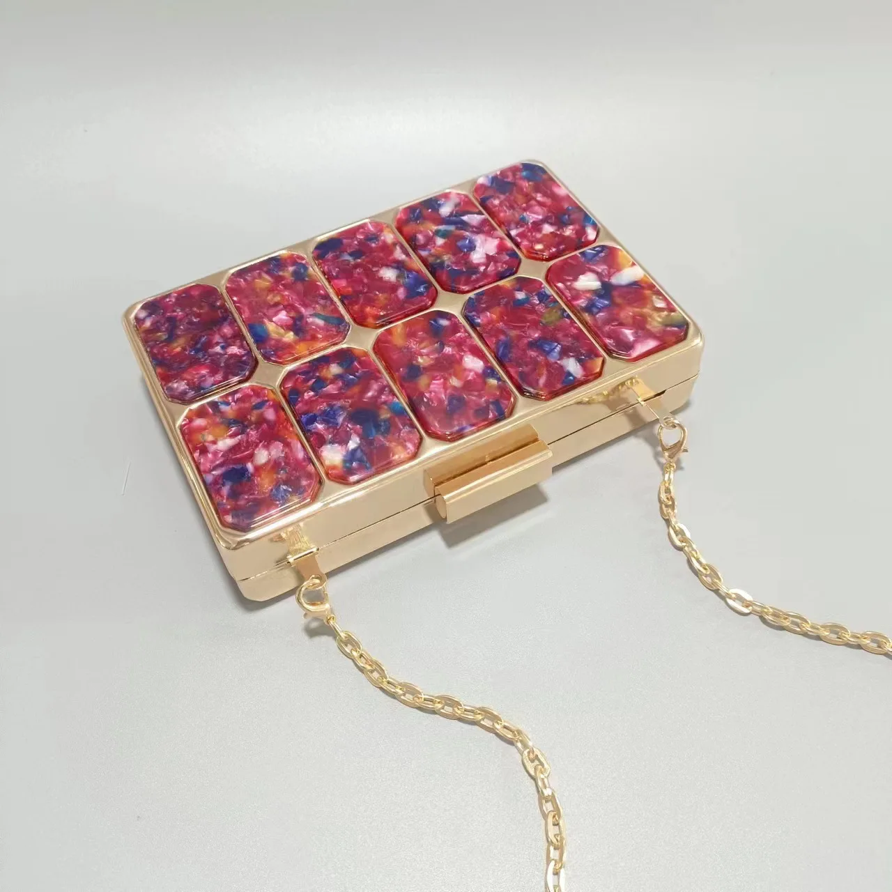 

Acrylic Dinner Bag Grab Shoulder Diagonal Span Wedding Fashion Women's Bag Party Gathering Affordable Glitter Quilted Crossbody