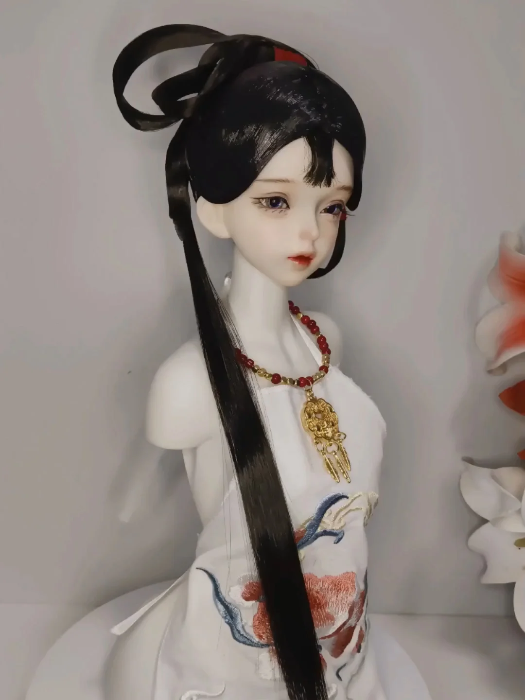 Peruka BJD w skali 1/4 1/3, strój starożytny, Hanfu, wróżka, długie włosy, peruki retro dla BJD/SD MSD SD13 Big Girl SSDF, akcesoria dla lalek C2364