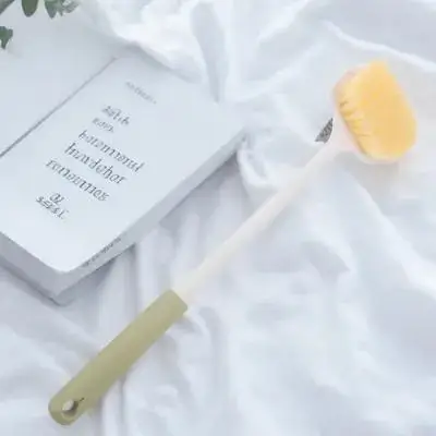 فرشاة تنظيف أصابع القدم، مقبض طويل، شعيرات ناعمة من السيليكون على الوجهين لتقشير البشرة، حمام غسالة القدم #6