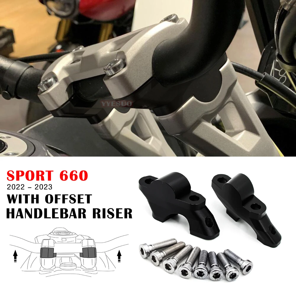 Handlebar Riser for Tiger Sport 660 2023 2022 Sport 660 Handlebar Riser With Offset Sport 660 Accessories