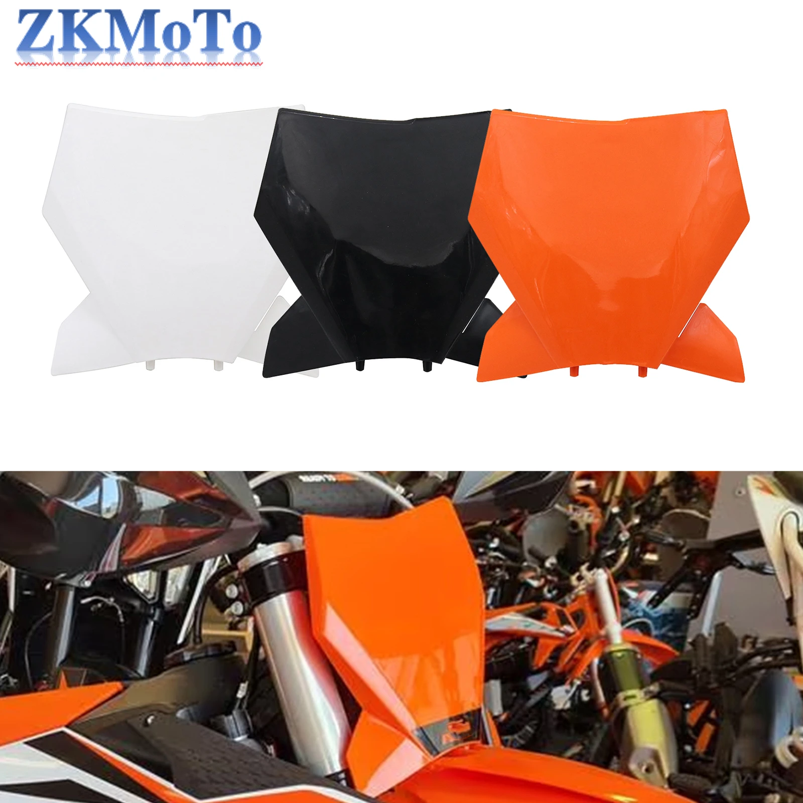 New Number Plat Motorcycle PP Plastic Front Number Plate Card For KTM SX SX-F XC XC-F 125 250 300 350 500 125-500 2023 2024